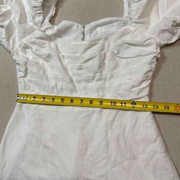ASTR The Label Linen Pleated Midi Dress White Womens Size Medium See pictures fo - Picture 5 of 8